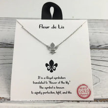 Load image into Gallery viewer, Fleur de Lis Necklace (Gold and Silver)