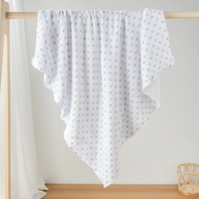 Load image into Gallery viewer, Fleur de Lis Organic Muslin Cloud Baby Blanket