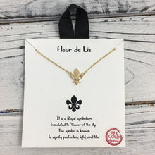Load image into Gallery viewer, Fleur de Lis Necklace (Gold and Silver)