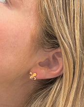Load image into Gallery viewer, Fleur De Lis Stud Earrings (Silver and Gold)
