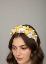 Load image into Gallery viewer, Gold Gingham Headband
