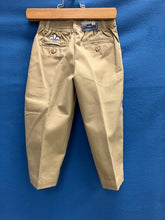 Load image into Gallery viewer, Pants - Toddler (Double Knee)- khaki w/ fleur de lis- ONLY 2T &amp; 3T LEFT!
