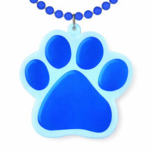 Load image into Gallery viewer, Light Up Blue Paw Print Charm Necklace
