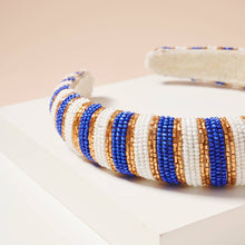 Load image into Gallery viewer, Color Block Seed Bead Headband
