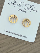 Load image into Gallery viewer, Basketball Gold Stud Earrings
