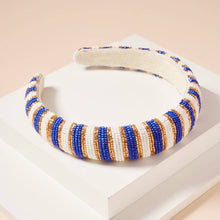 Load image into Gallery viewer, Color Block Seed Bead Headband
