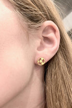 Load image into Gallery viewer, Soccer Ball Gold Stud Earrings
