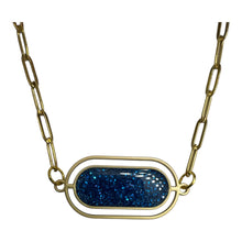 Load image into Gallery viewer, Blue Resin Pendant Necklace
