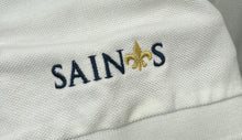 Load image into Gallery viewer, Brooks Bros Polo White with&quot;Saints&quot; embroidery - Large
