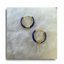 Load image into Gallery viewer, Enamel Hoop Earrings
