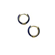 Load image into Gallery viewer, Enamel Hoop Earrings
