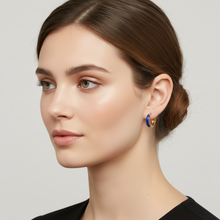 Load image into Gallery viewer, Enamel Hoop Earrings
