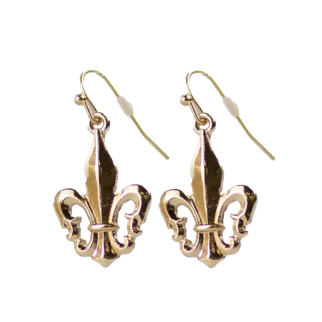 Fleur de Lis Dangle Earrings