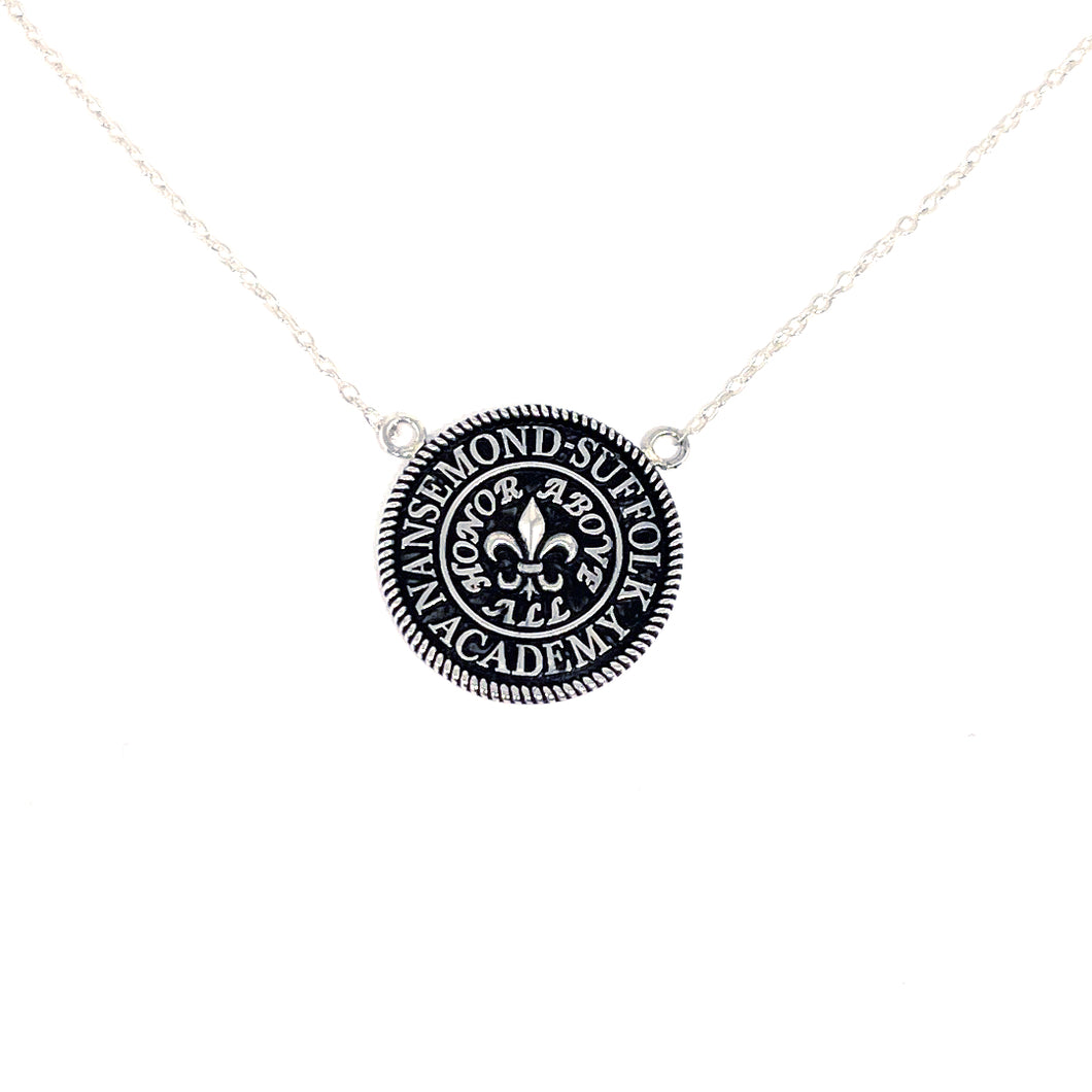 NSA Seal Pendant - Fixed w/ Chain - Sterling Silver