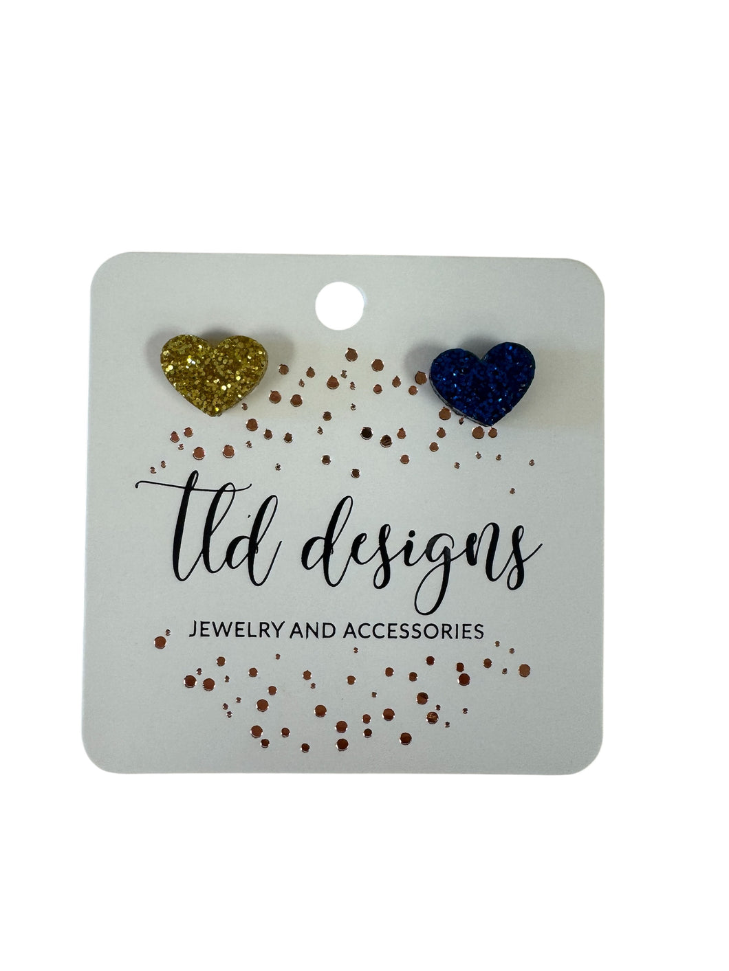 Glitter Heart Earrings