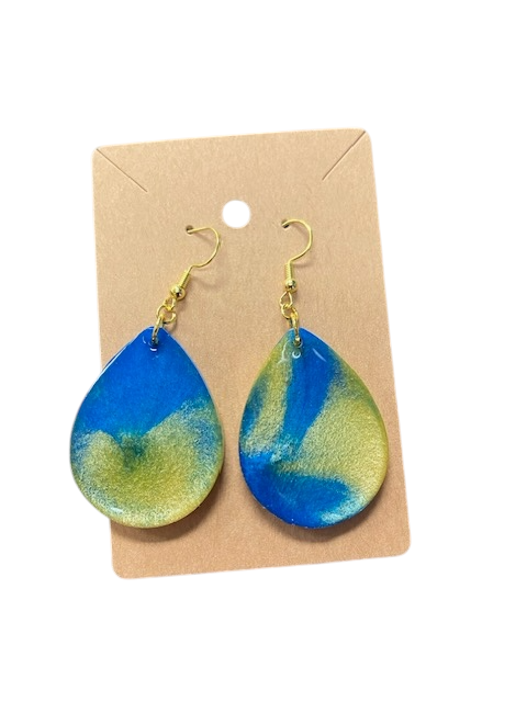 Tear Drop Resin Earrings