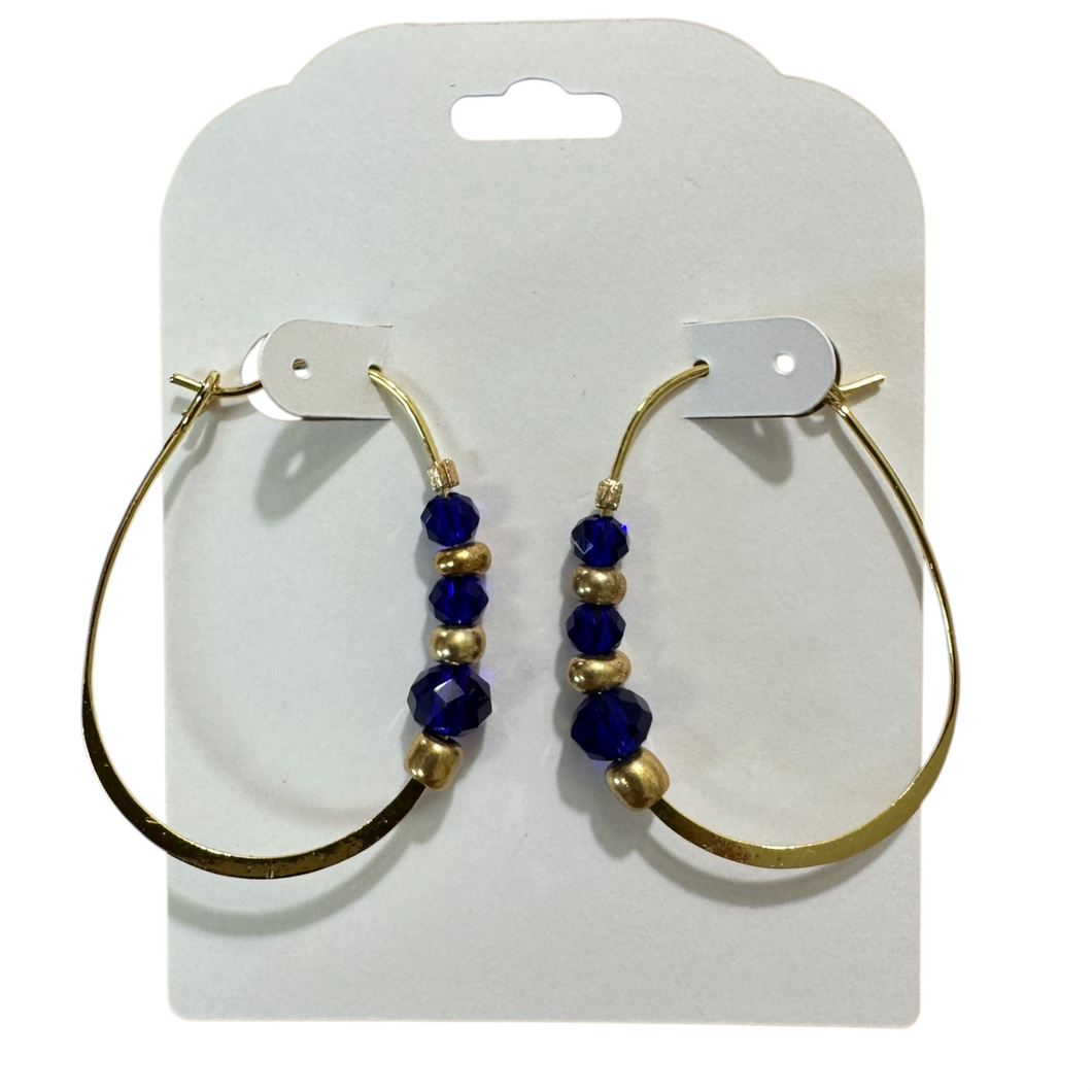 Lightweight Beaded Hoop Earrings