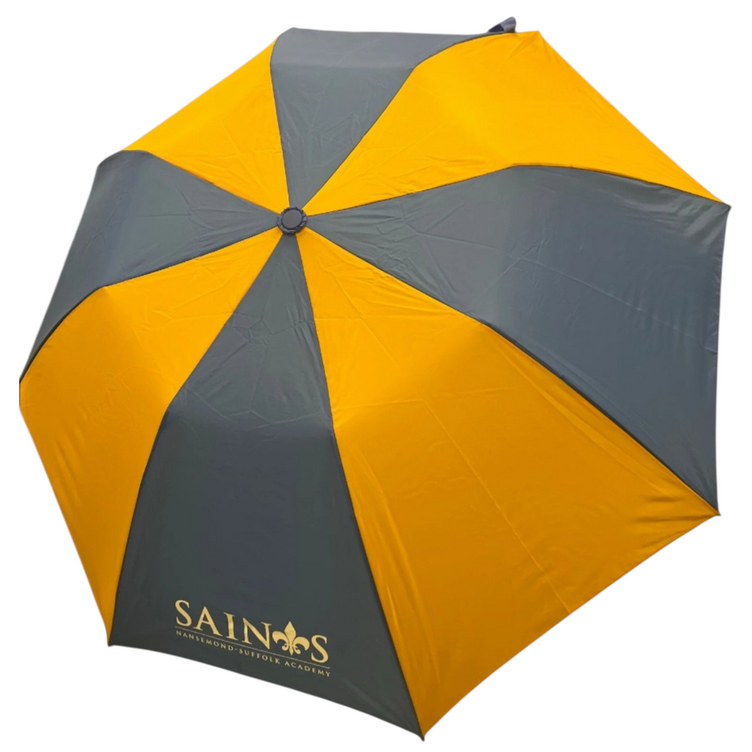 Folding Umbrella in Royal and Gold