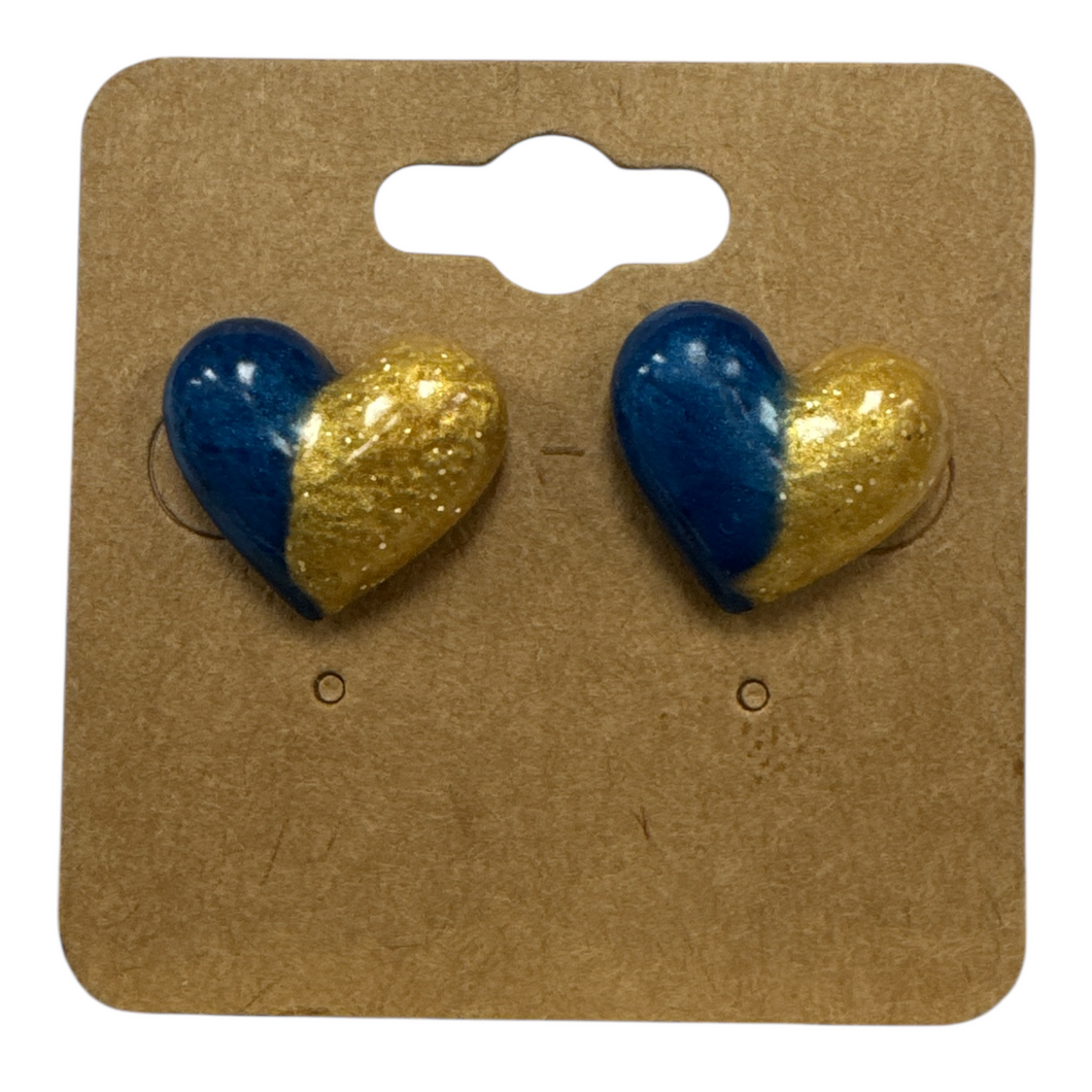 Large Heart Studs