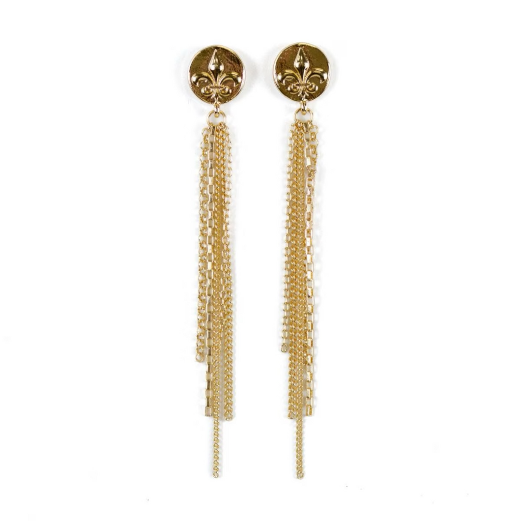 Fleur de Lis Dangle Earrings