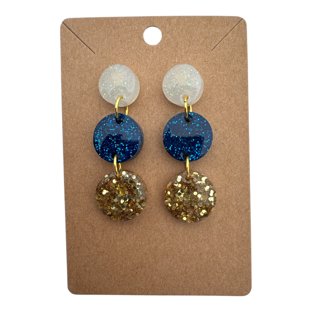 Tiered Circle Resin Earrings