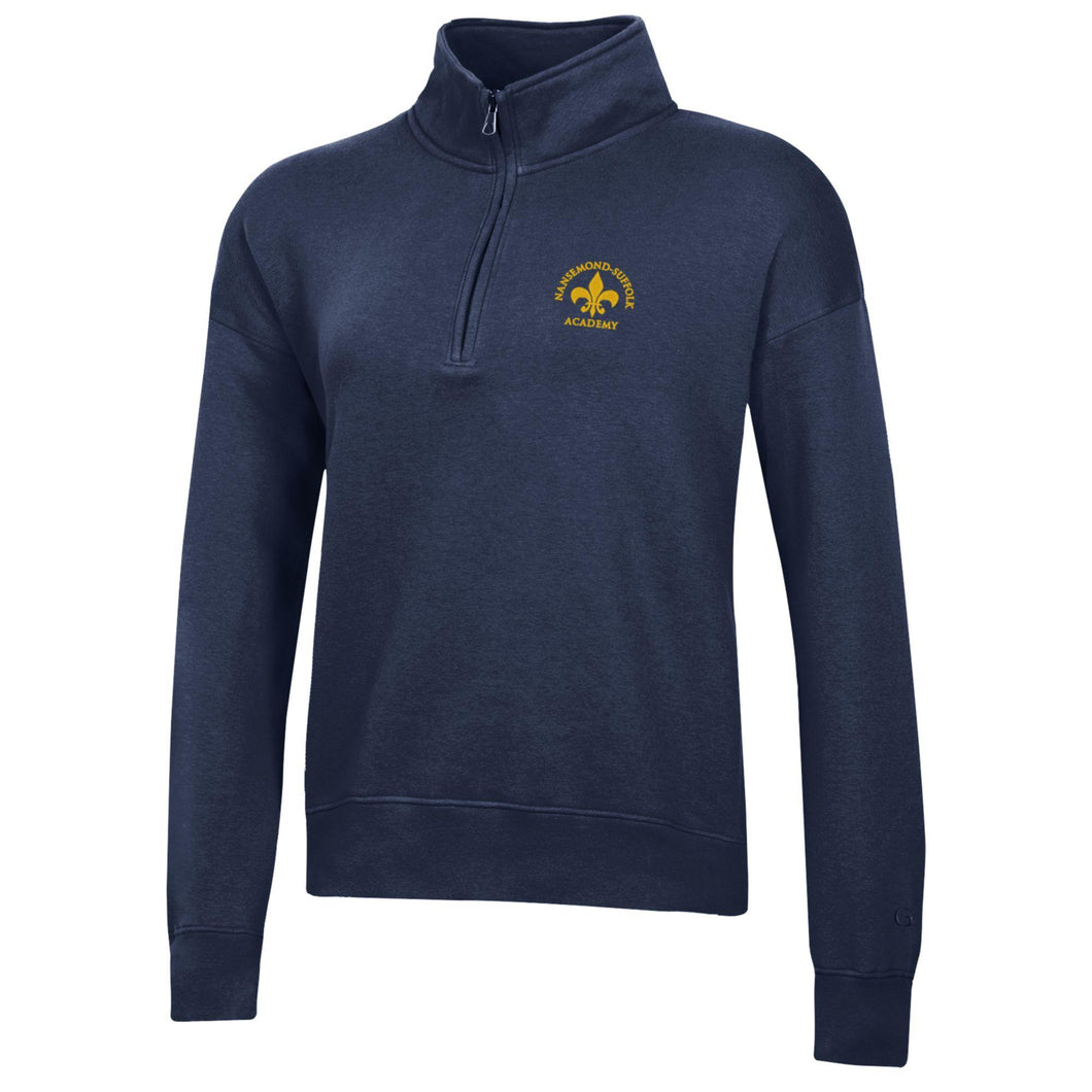 Women's Big Cotton 1/4 Zip - Marine Navy