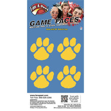 Load image into Gallery viewer, Paw Game Faces® Peel &amp; Stick Temporary Tattoos (Blue and Yellow)

