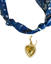 Load image into Gallery viewer, Scarf Necklace with Charm
