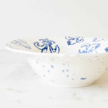 Load image into Gallery viewer, Watercolor Fleur de Lis Serving Bowl

