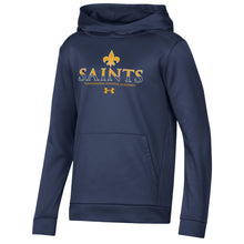 Load image into Gallery viewer, Youth Fleece Two Tone Saints Hoodie (Royal Blue and Navy)

