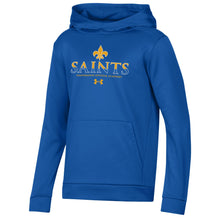 Load image into Gallery viewer, Youth Fleece Two Tone Saints Hoodie (Royal Blue and Navy)
