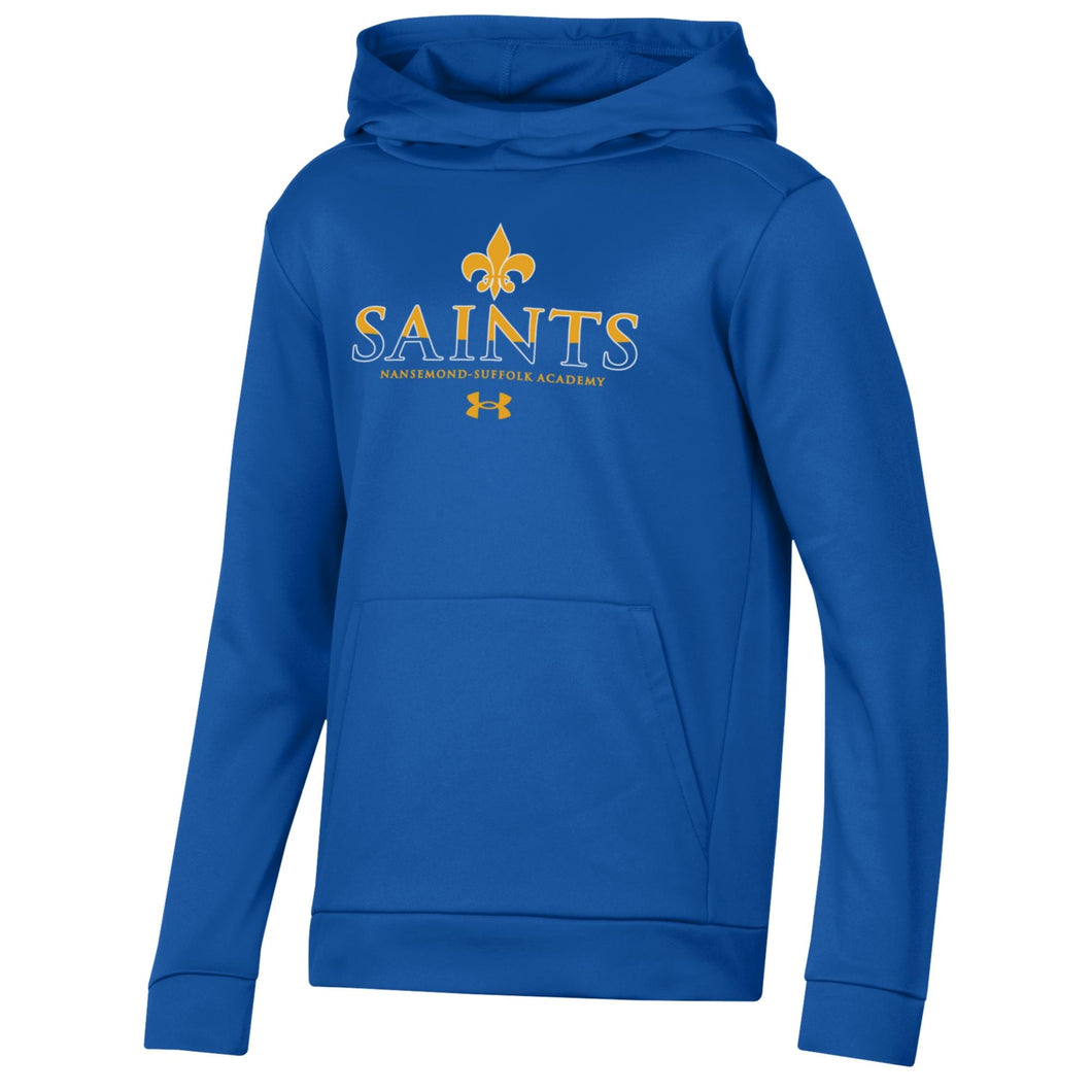 Youth Fleece Two Tone Saints Hoodie (Royal Blue and Navy)